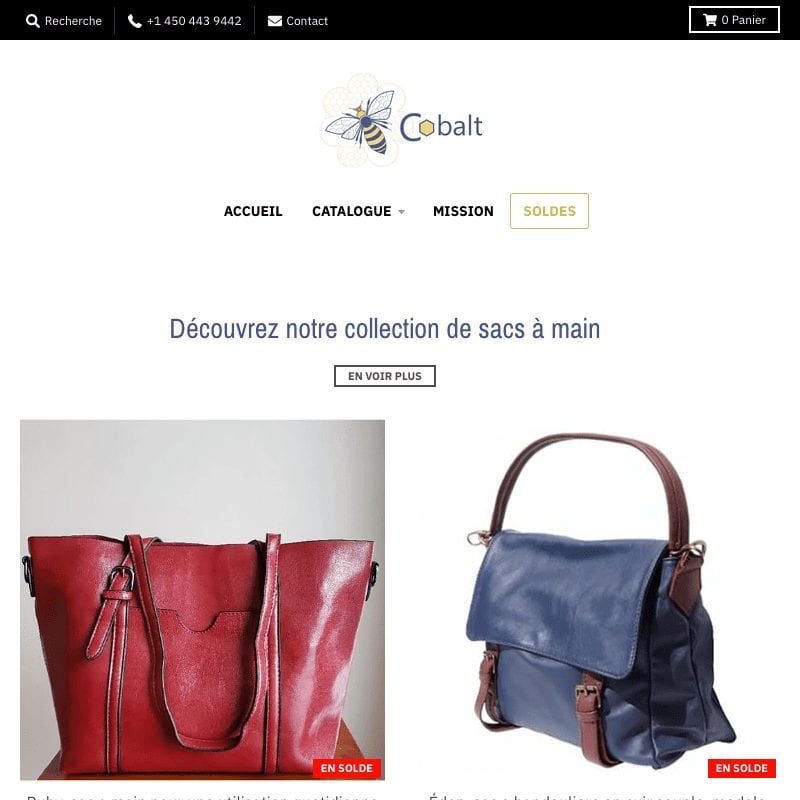 Experts de boutiques Shopify - La Fabrique Shopify Montréal abeillecobalt.com custom
