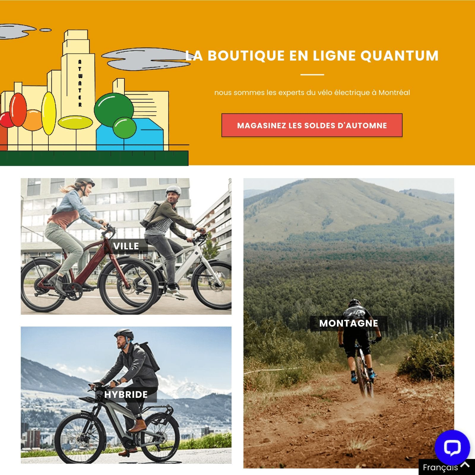 Experts de boutiques Shopify - La Fabrique Shopify Montréal shop.quantumebikes.com fr