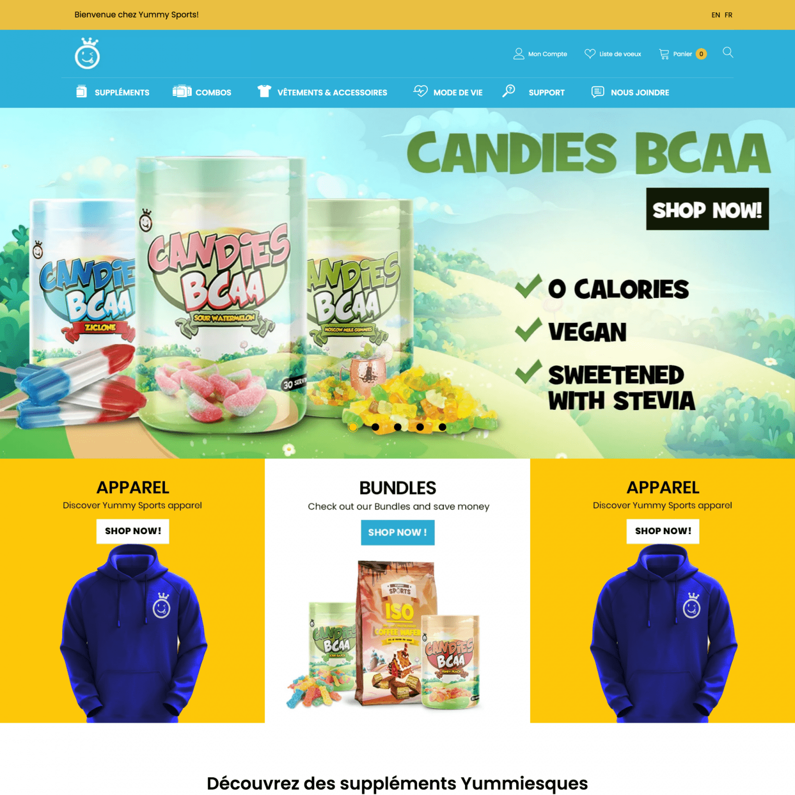 Experts de boutiques Shopify - La Fabrique Shopify Montréal yummysport.com fr e1611332961559