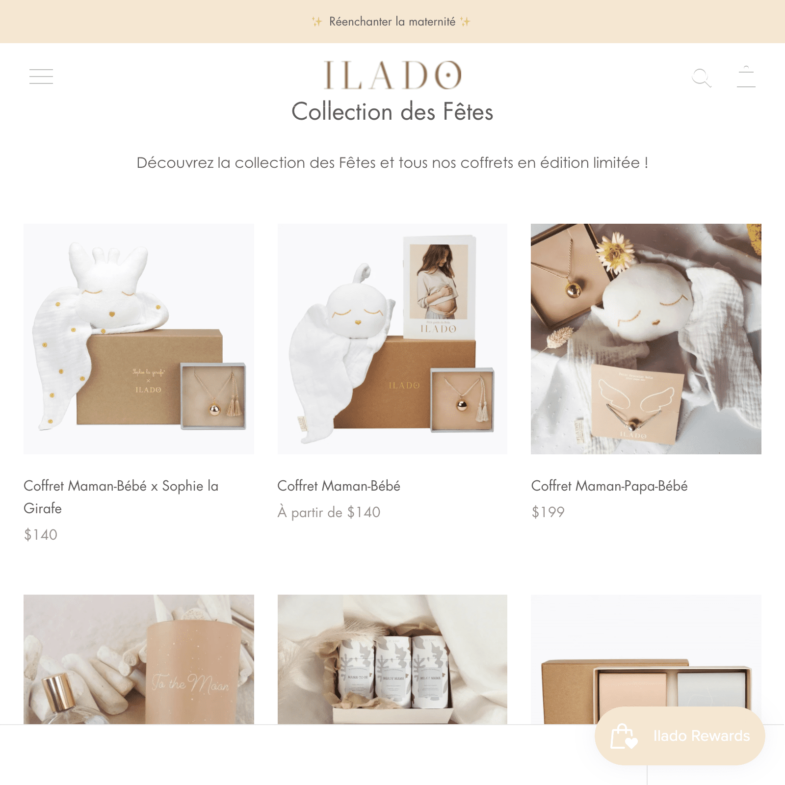 Experts de boutiques Shopify - La Fabrique Shopify Montréal www.ilado canada.com collections collection des fetes
