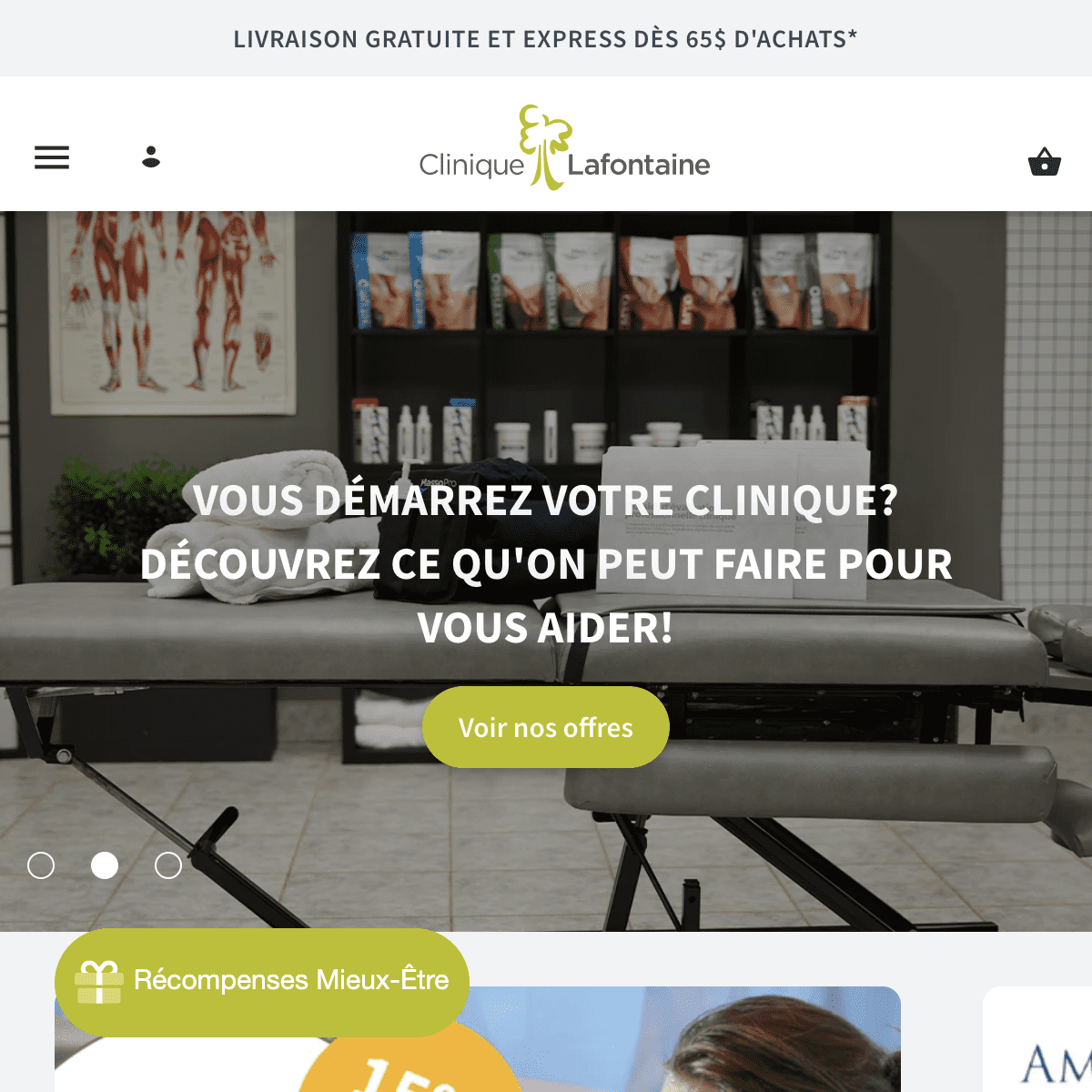 Experts de boutiques Shopify - La Fabrique Shopify Montréal www.cliniquelafontaine.com