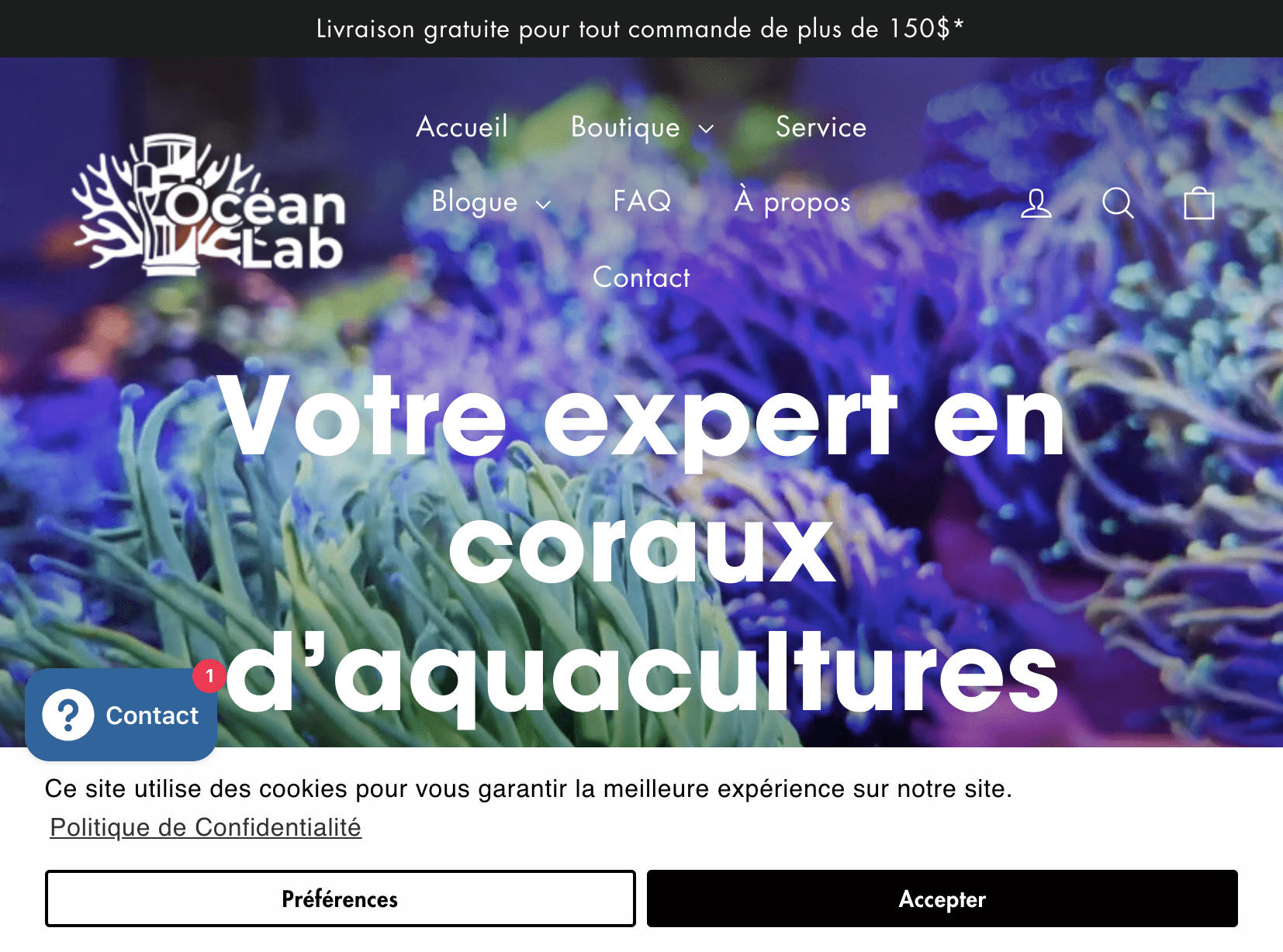 Experts de boutiques Shopify - La Fabrique Shopify Montréal oceanlab.ca