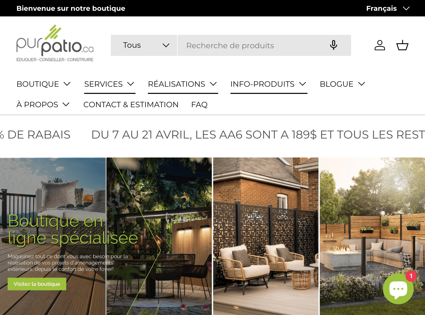 Experts de boutiques Shopify - La Fabrique Shopify Montréal purpatio.ca